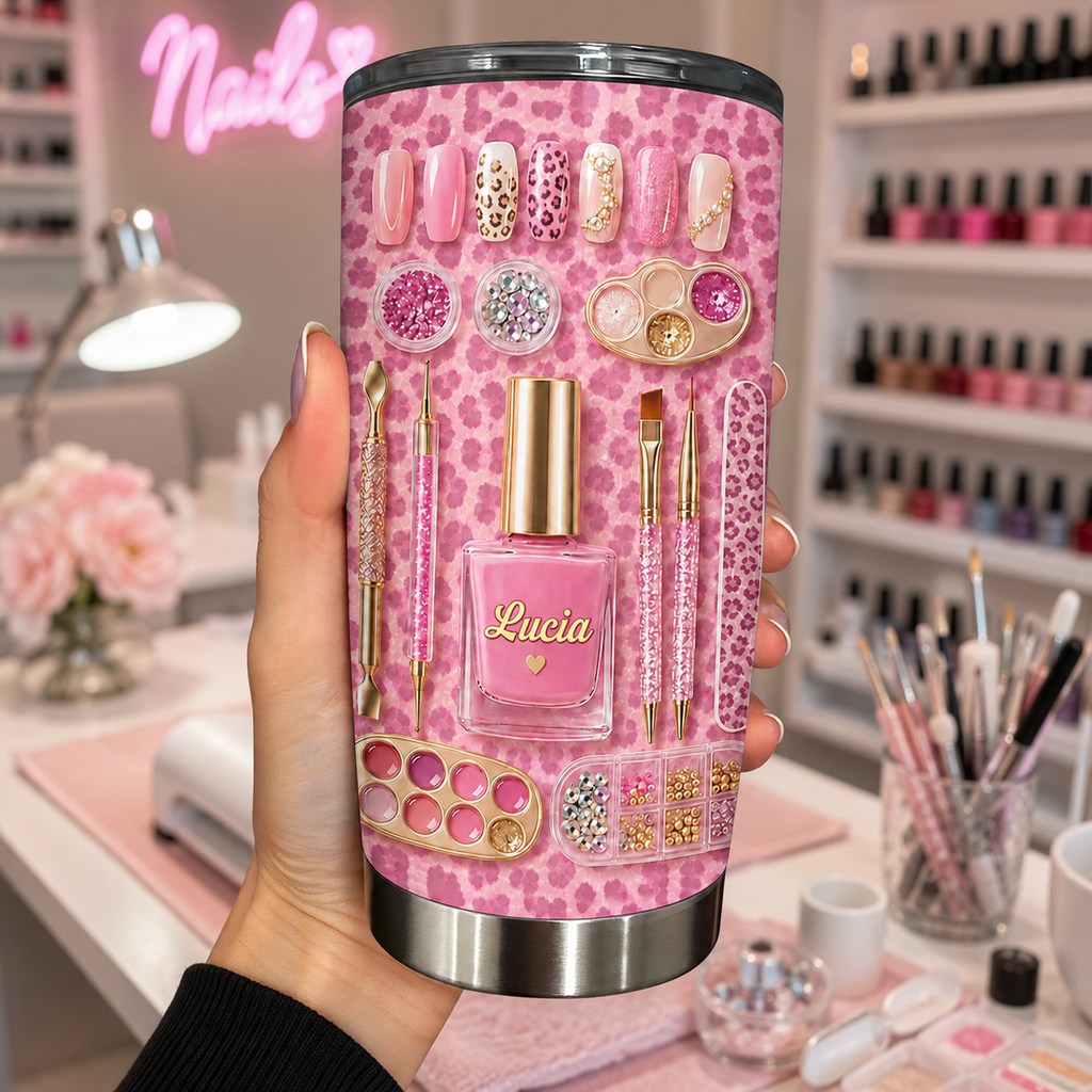 Personalized Leopard Pattern 20oz Tumbler Custom Name Gift 20oz Tumbler GradoCreations