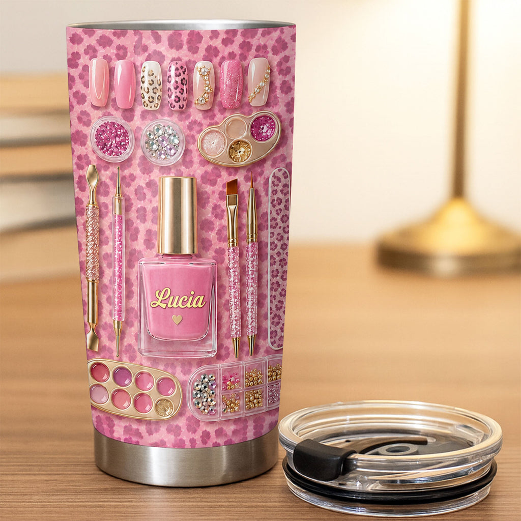 Personalized Leopard Pattern 20oz Tumbler Custom Name Gift 20oz Tumbler GradoCreations