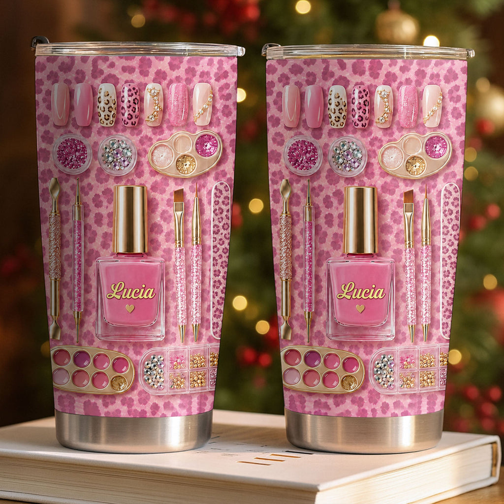 Personalized Leopard Pattern 20oz Tumbler Custom Name Gift 20oz Tumbler GradoCreations