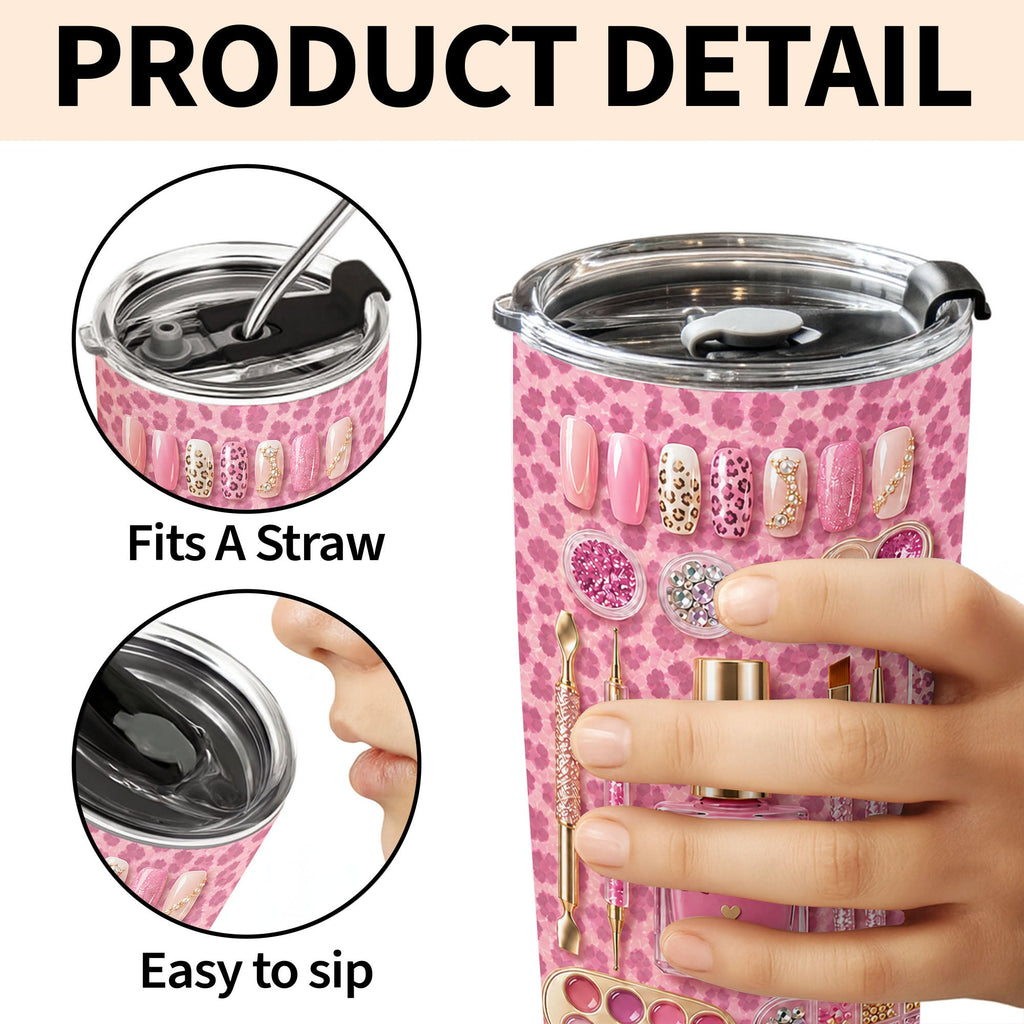 Personalized Leopard Pattern 20oz Tumbler Custom Name Gift 20oz Tumbler GradoCreations