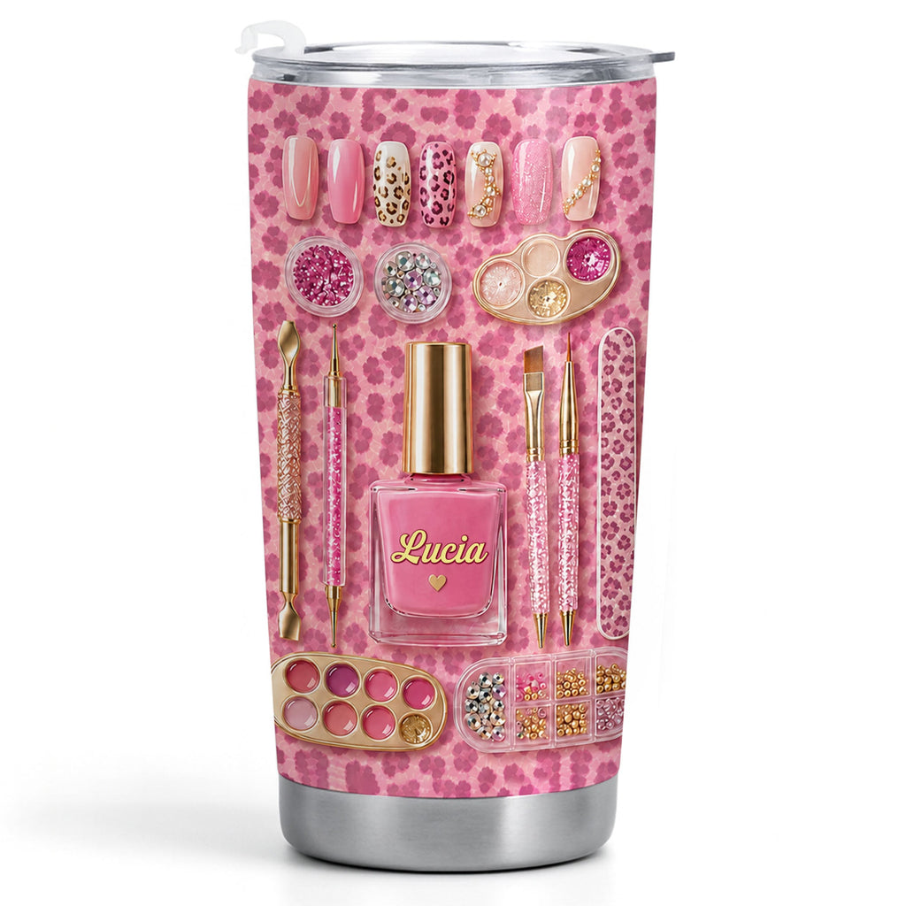 Personalized Leopard Pattern 20oz Tumbler Custom Name Gift 20oz Tumbler GradoCreations
