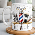 Personalized Barber Tools Coffee Mug Custom Gift for Dad Edge-to-edge Mug GradoCreations