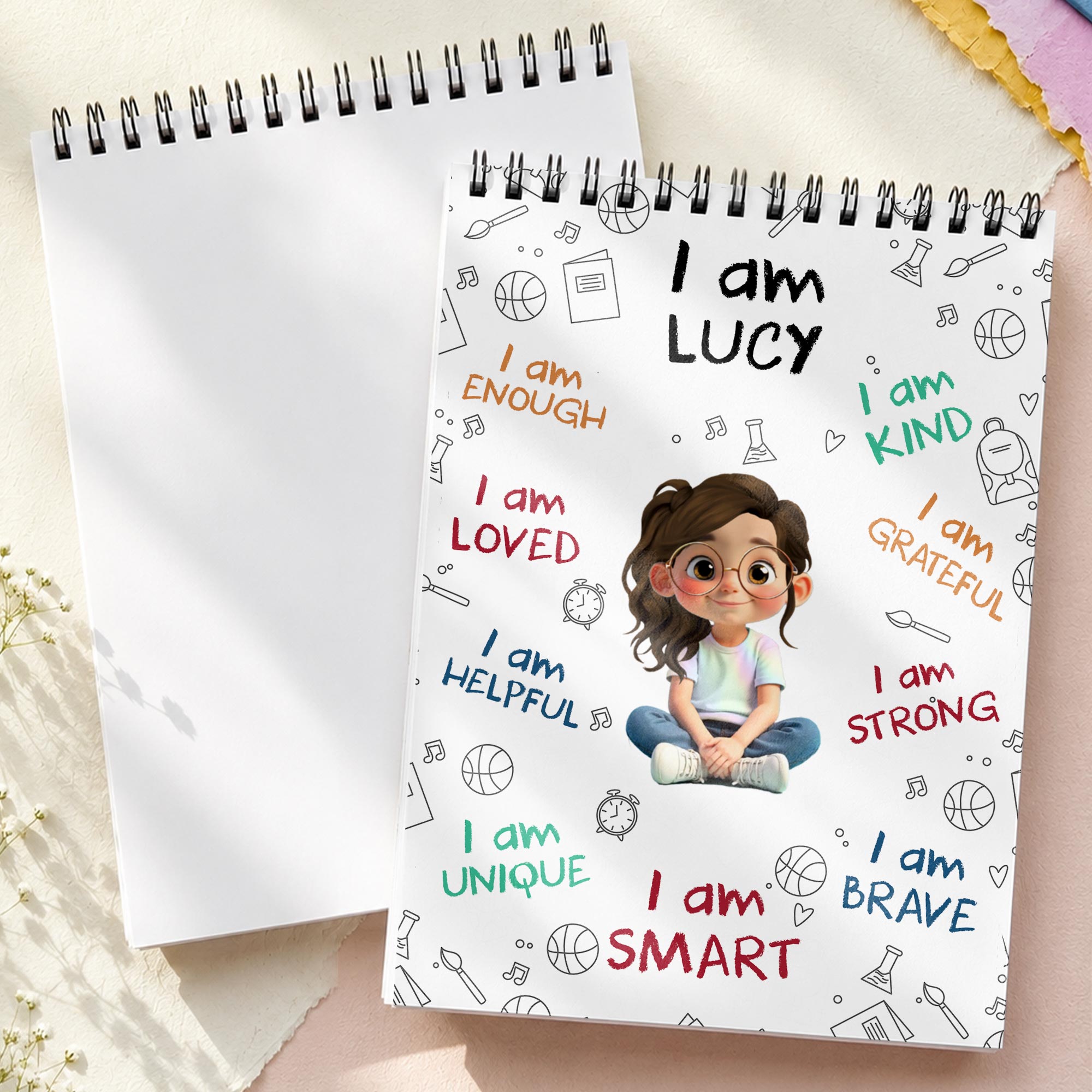Personalized Sketch Book Custom Name Gift for Kids Sketch Book GradoCreations