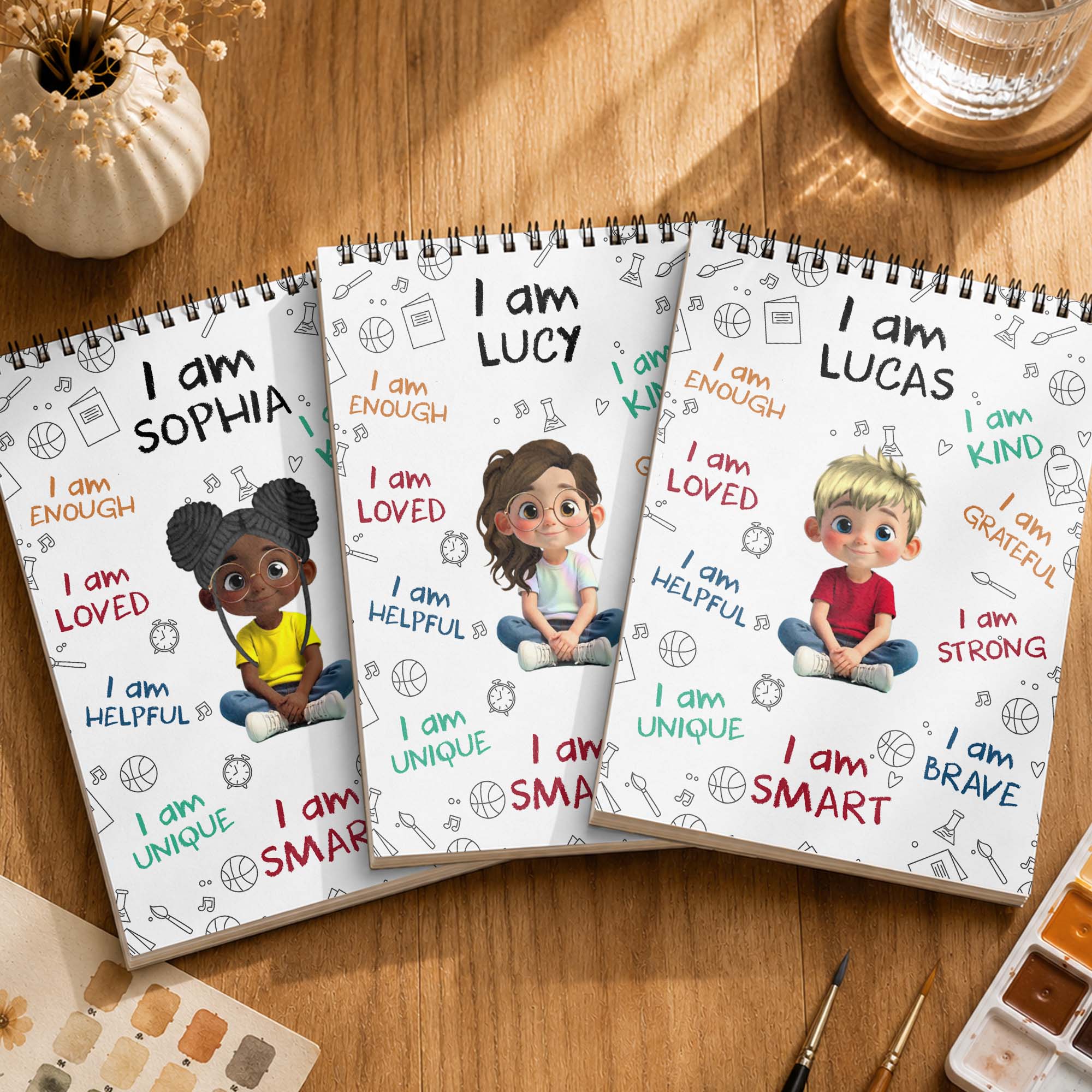 Personalized Sketch Book Custom Name Gift for Kids Sketch Book GradoCreations