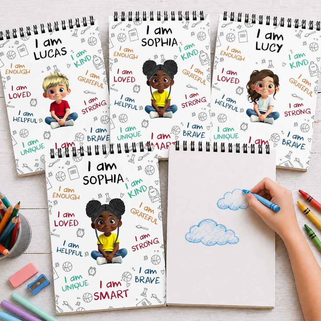 Personalized Sketch Book Custom Name Gift for Kids Sketch Book GradoCreations