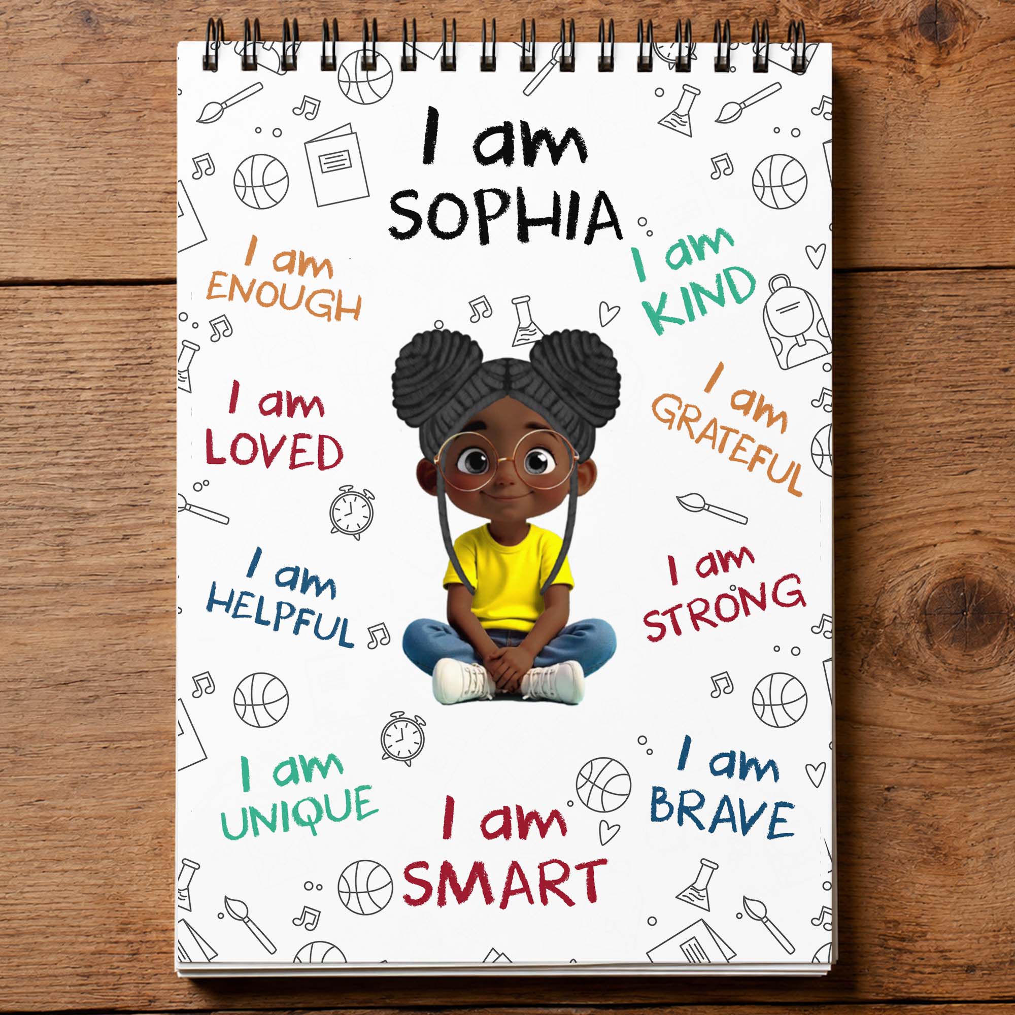 Personalized Sketch Book Custom Name Gift for Kids Sketch Book GradoCreations