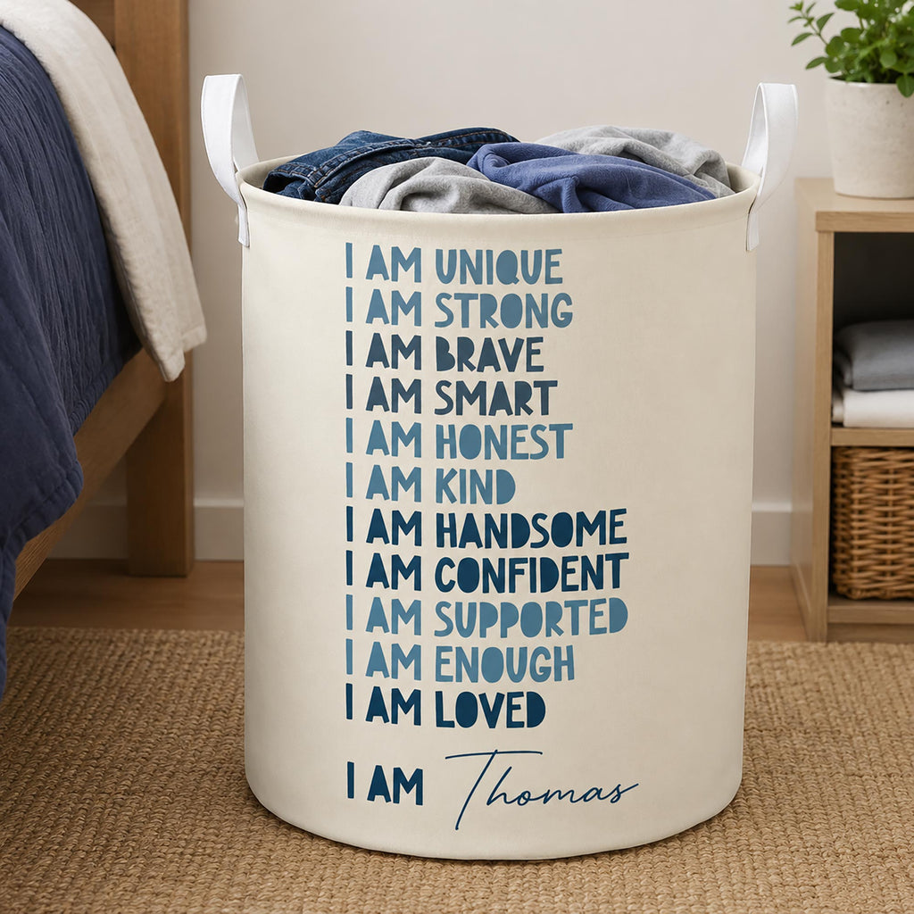 Personalized Storage Basket Custom Name for Kids Birthday Gift Basket GradoCreations