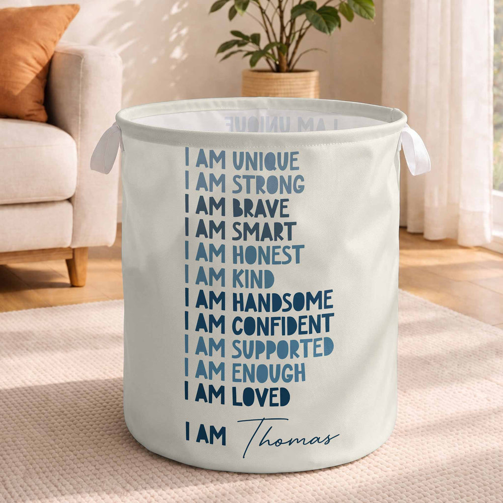 Personalized Storage Basket Custom Name for Kids Birthday Gift Basket GradoCreations