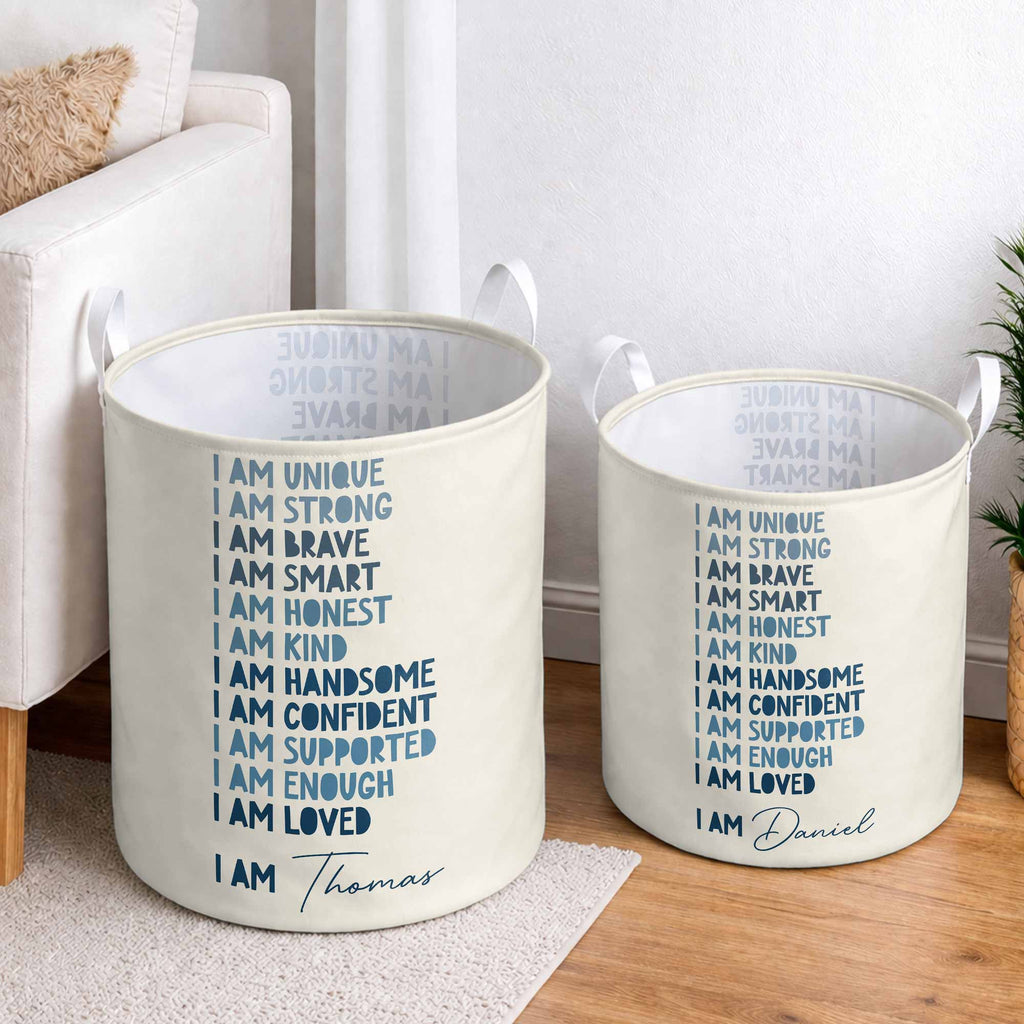 Personalized Storage Basket Custom Name for Kids Birthday Gift Basket GradoCreations