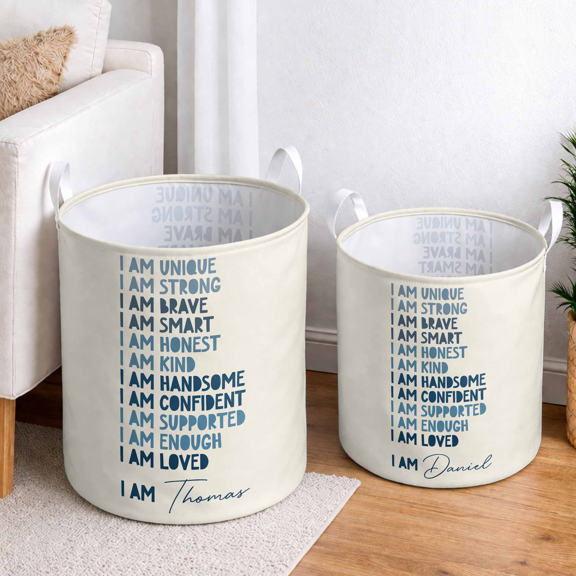 Personalized Storage Basket Custom Name for Kids Birthday Gift Basket GradoCreations