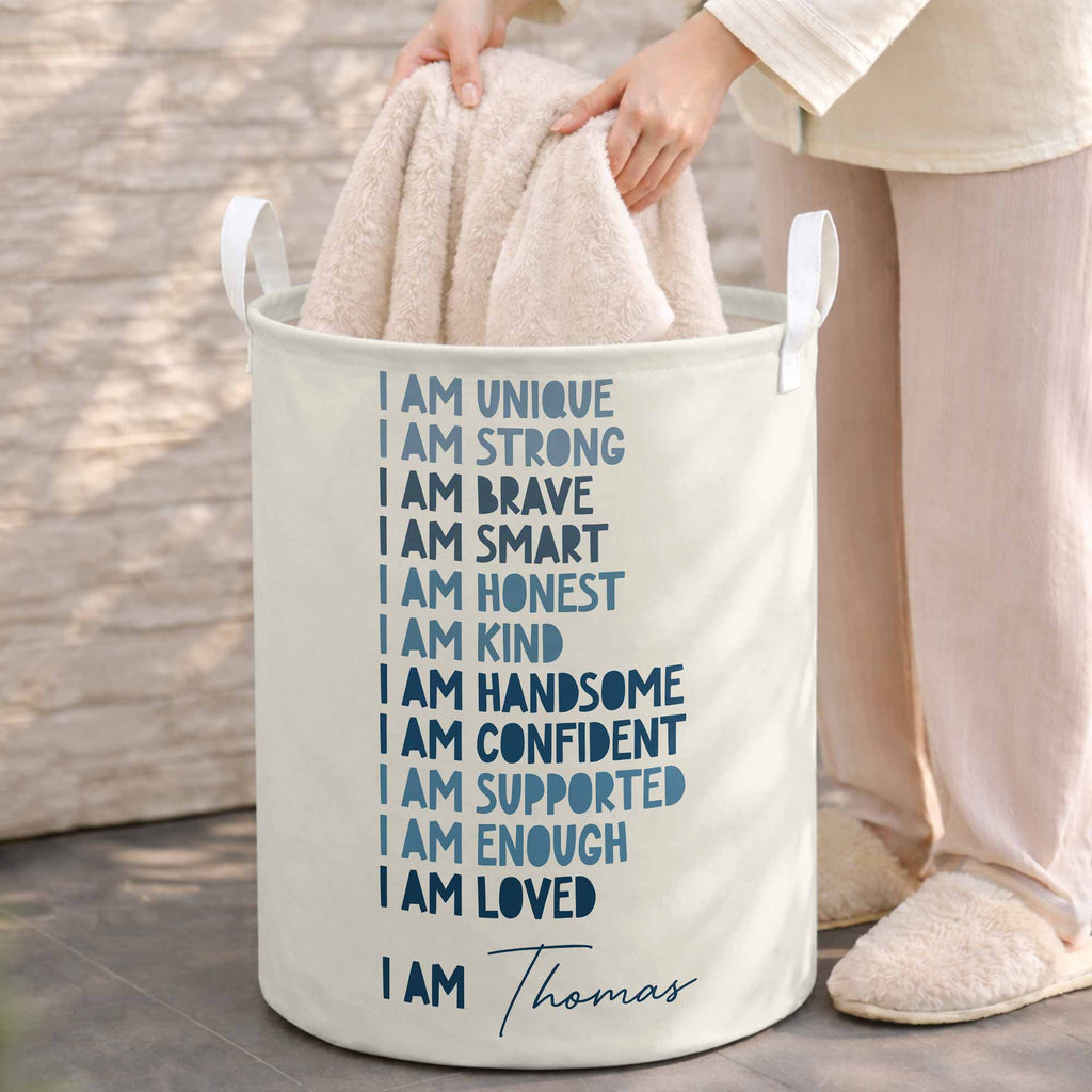 Personalized Storage Basket Custom Name for Kids Birthday Gift Basket GradoCreations