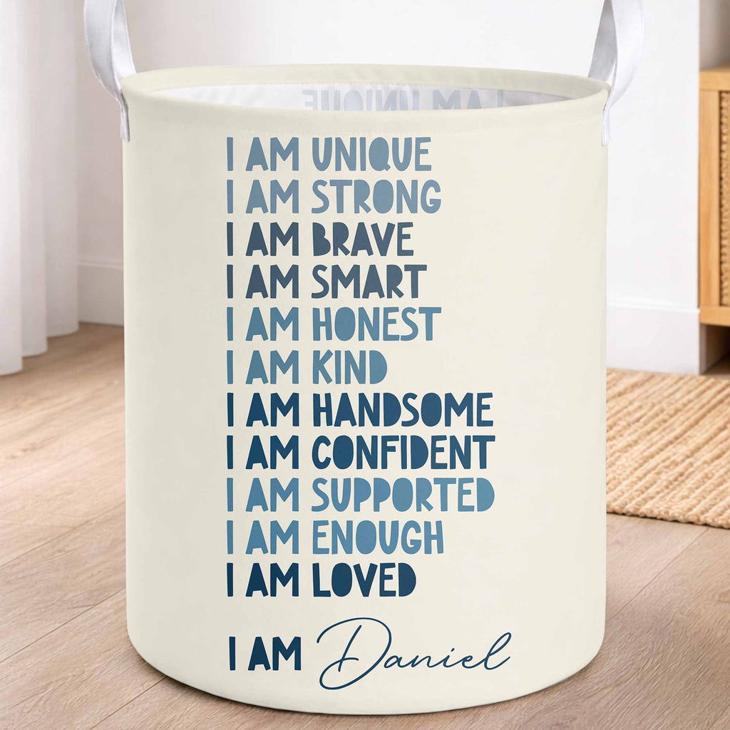 Personalized Storage Basket Custom Name for Kids Birthday Gift Basket GradoCreations
