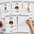 Personalized Sketch Book Custom Photo Affirmations Gift for Kids