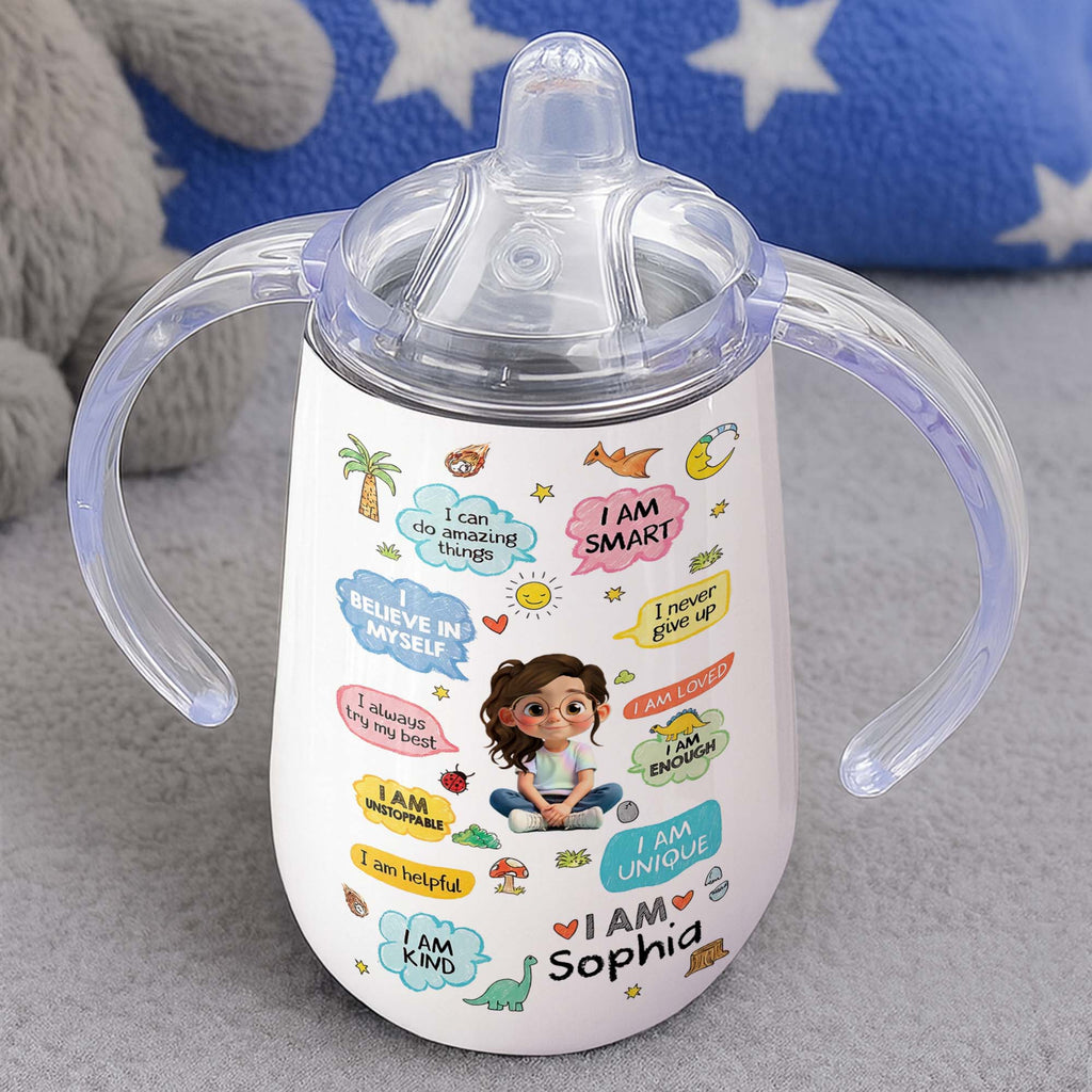 Personalized Stainless Steel Sippy Cup Custom Name Gift for Kids Sippy Cup GradoCreations