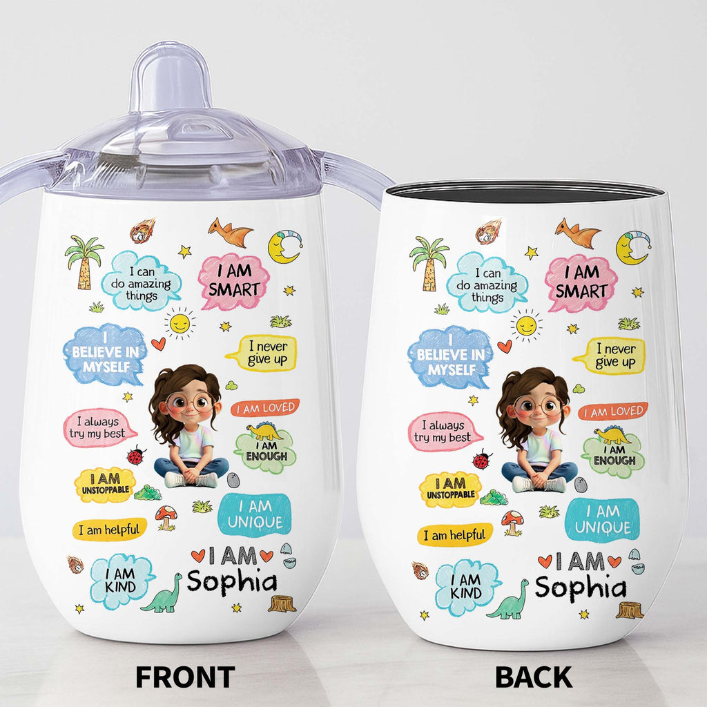 Personalized Stainless Steel Sippy Cup Custom Name Gift for Kids Sippy Cup GradoCreations
