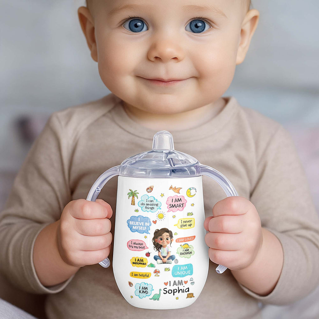 Personalized Stainless Steel Sippy Cup Custom Name Gift for Kids Sippy Cup GradoCreations