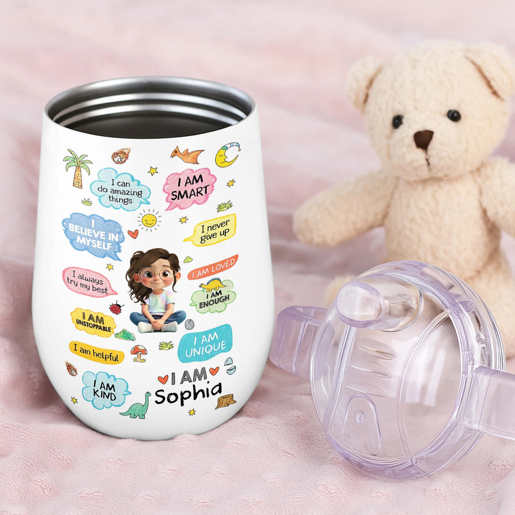 Personalized Stainless Steel Sippy Cup Custom Name Gift for Kids Sippy Cup GradoCreations