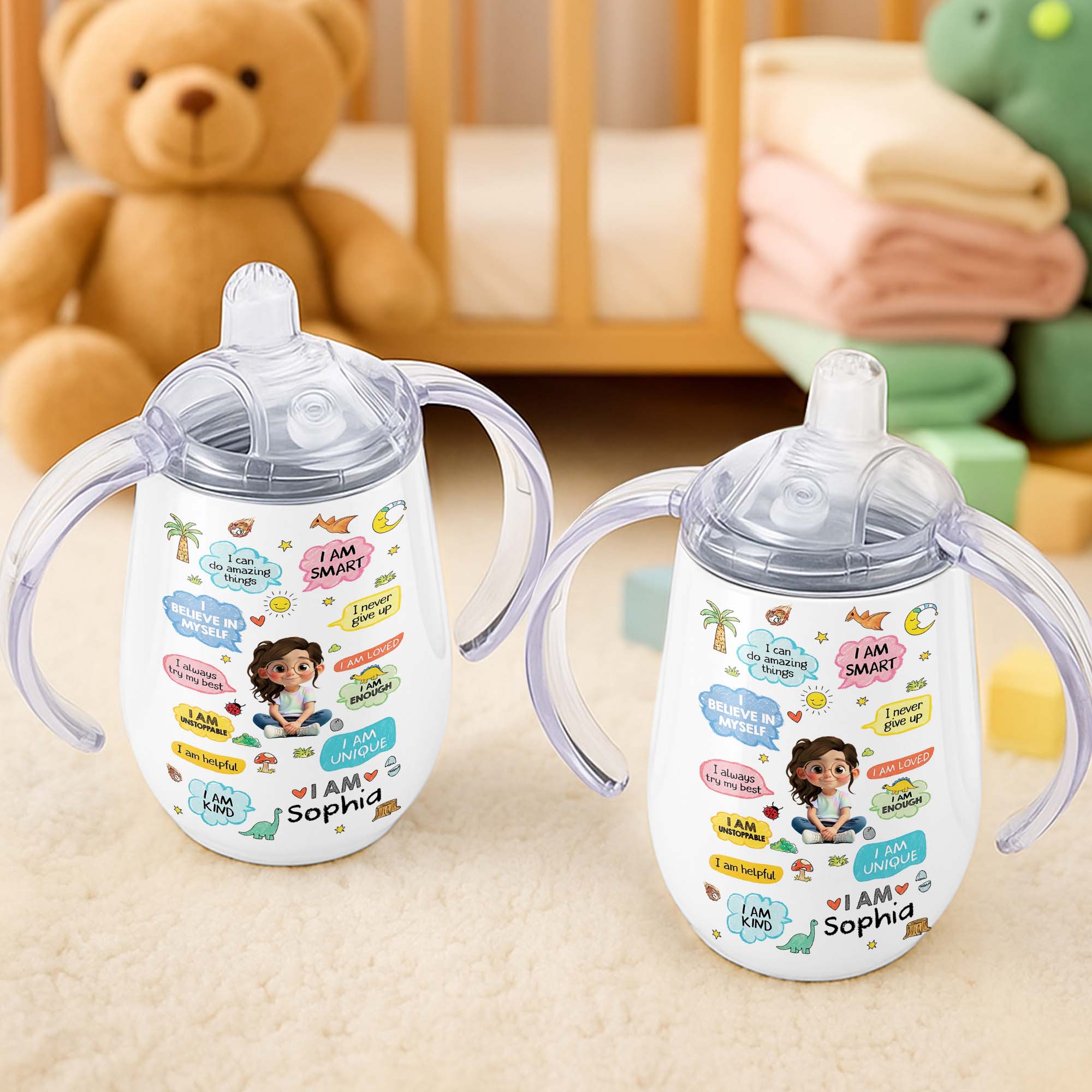 Personalized Stainless Steel Sippy Cup Custom Name Gift for Kids Sippy Cup GradoCreations