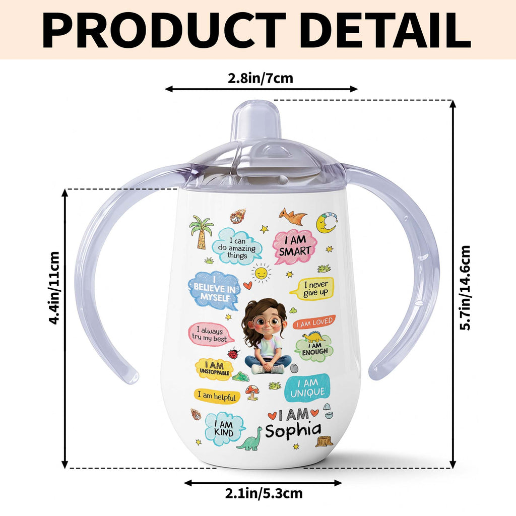 Personalized Stainless Steel Sippy Cup Custom Name Gift for Kids Sippy Cup GradoCreations