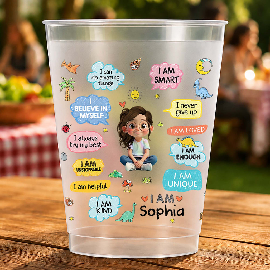 Personalized Frosted Cups Custom Name Kids Dinosaur Gift Frosted Cups GradoCreations