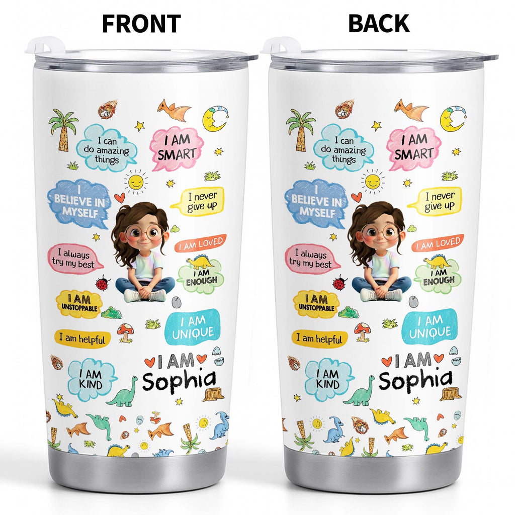 Personalized Kids Affirmations Tumbler 20oz Custom Name Gift 20oz Tumbler GradoCreations