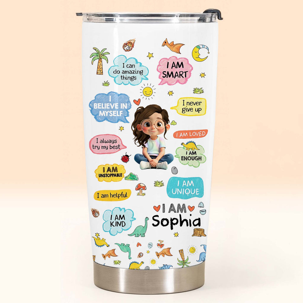 Personalized Kids Affirmations Tumbler 20oz Custom Name Gift 20oz Tumbler GradoCreations