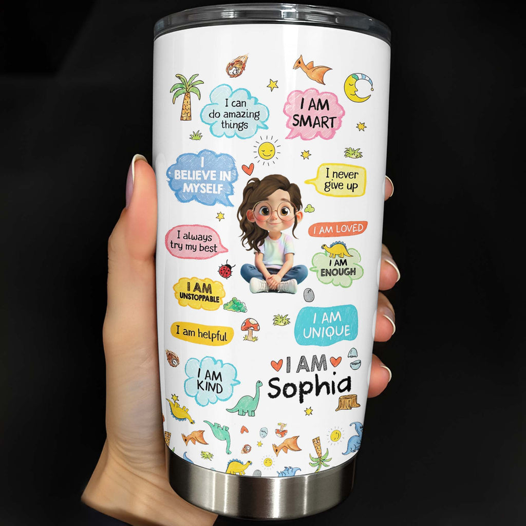 Personalized Kids Affirmations Tumbler 20oz Custom Name Gift 20oz Tumbler GradoCreations