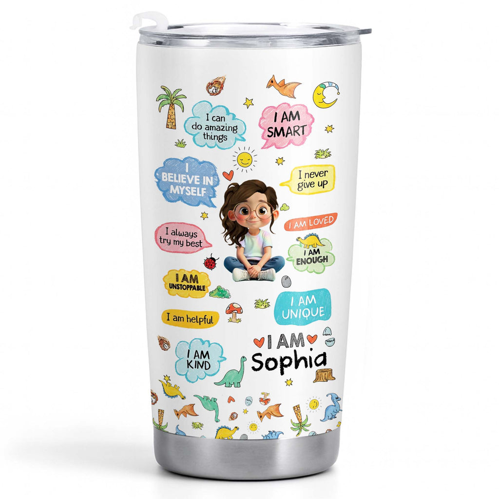 Personalized Kids Affirmations Tumbler 20oz Custom Name Gift 20oz Tumbler GradoCreations