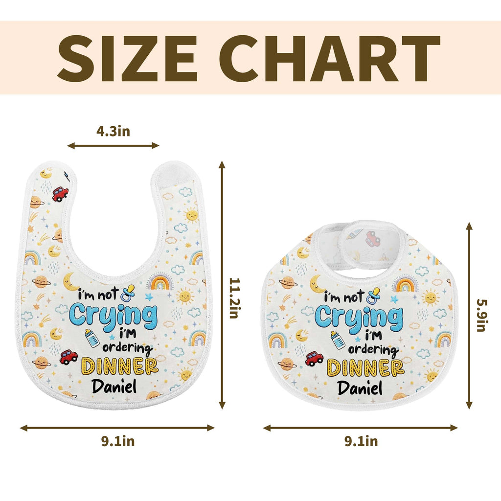 Personalized Funny Baby Bib Custom Name Rainbow Design Gift Baby Bib GradoCreations