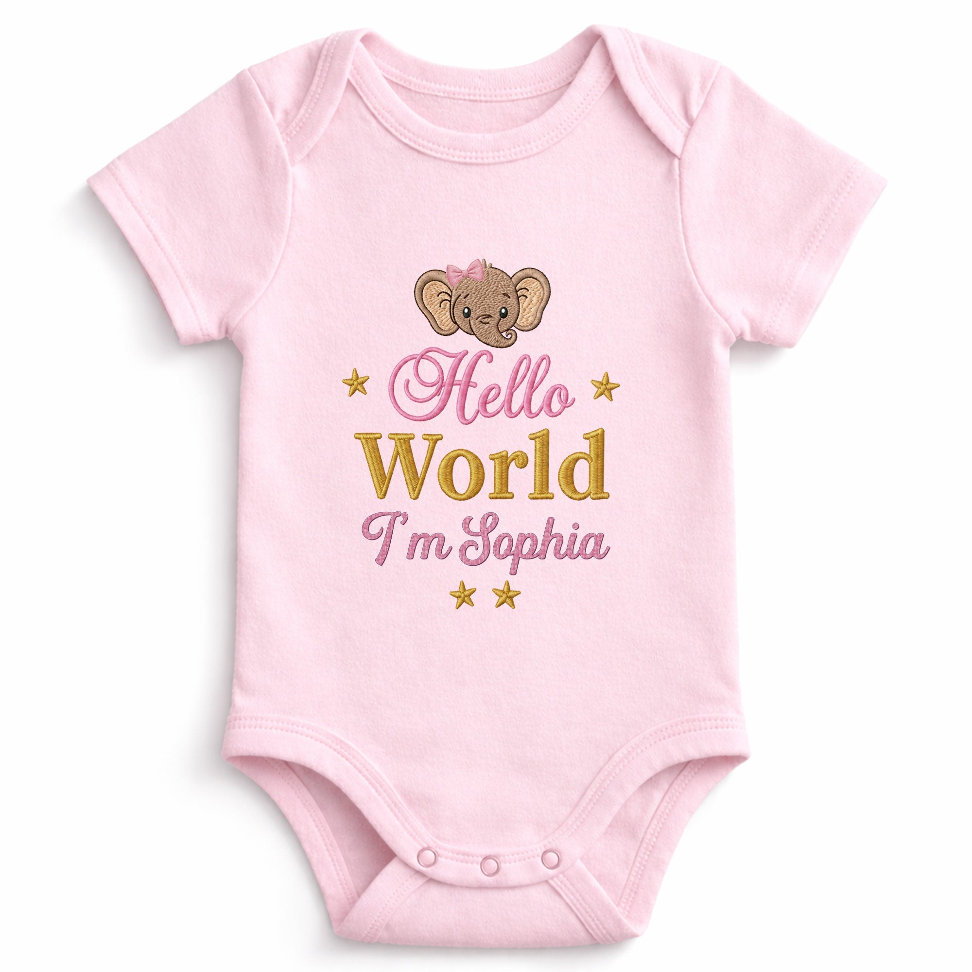 Personalized Custom Baby Onesie Soft Cotton Elephant Design Gift Baby Onesie GradoCreations