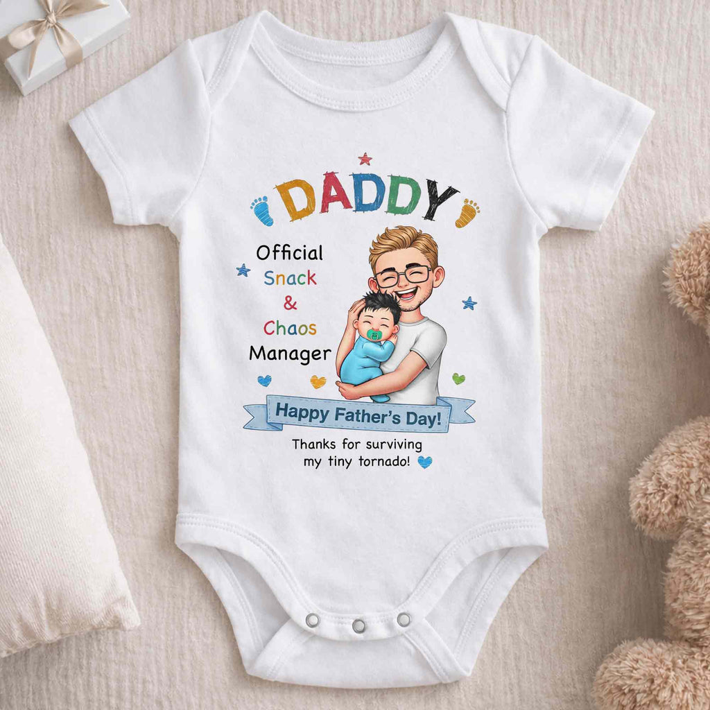 Personalized Baby Onesie Custom Name Gift for Dad Father's Day Baby Onesie GradoCreations