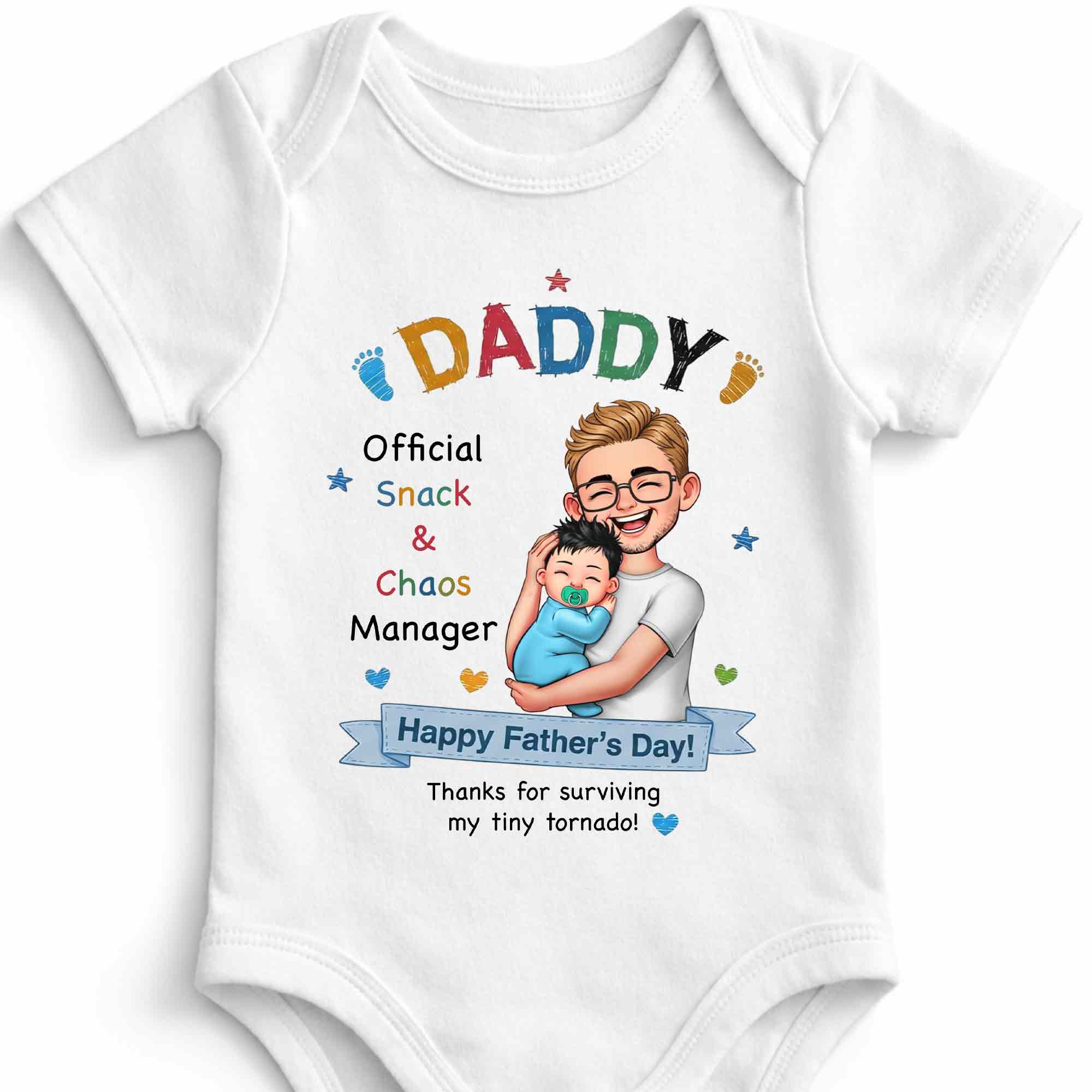 Personalized Baby Onesie Custom Name Gift for Dad Father's Day Baby Onesie GradoCreations
