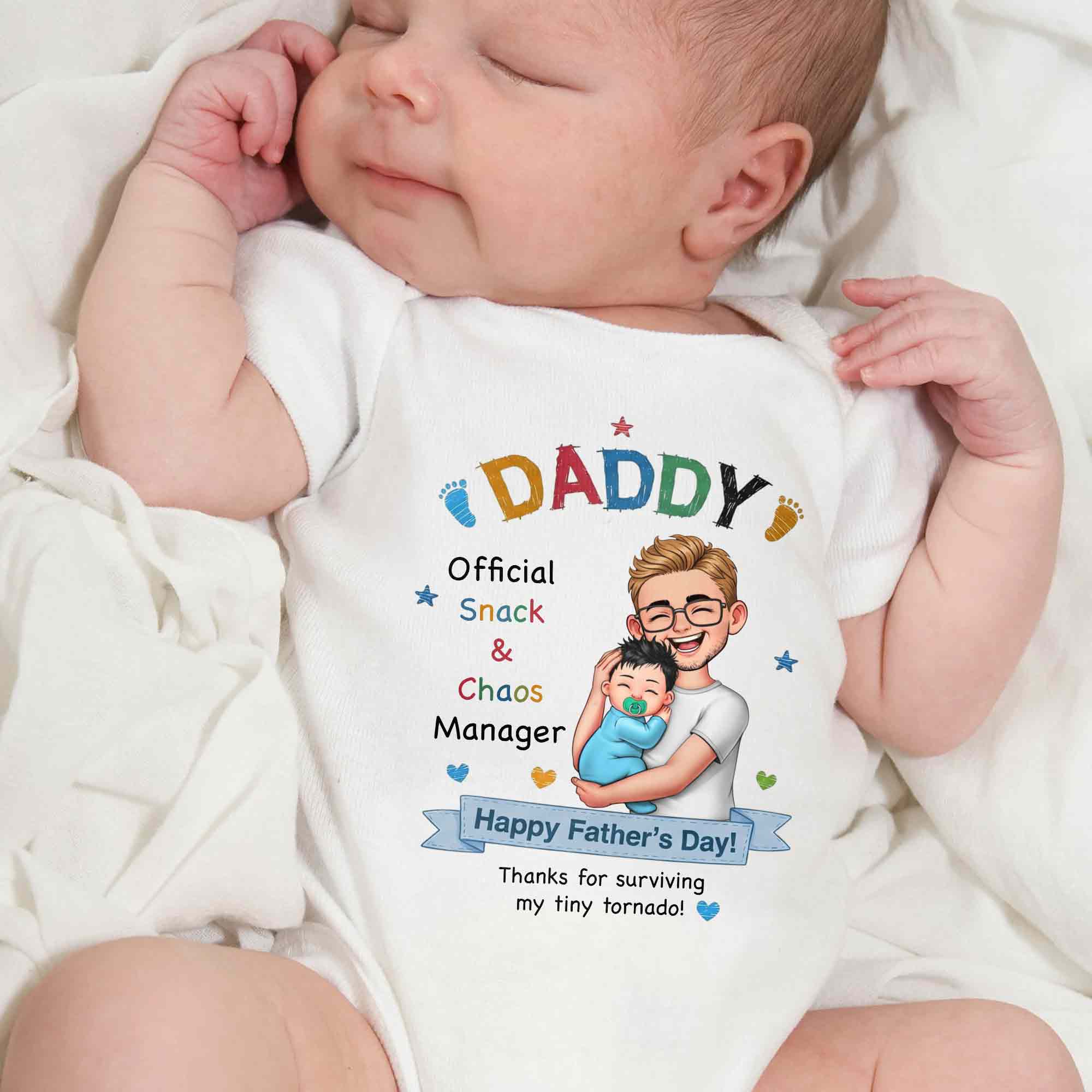 Personalized Baby Onesie Custom Name Gift for Dad Father's Day Baby Onesie GradoCreations