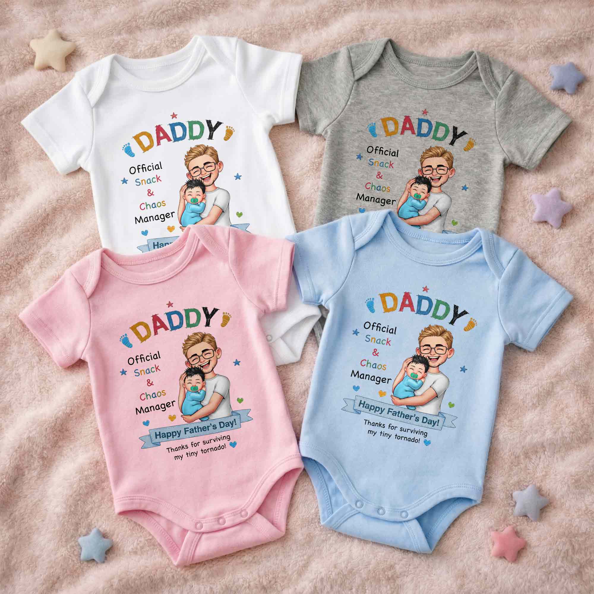 Personalized Baby Onesie Custom Name Gift for Dad Father's Day Baby Onesie GradoCreations