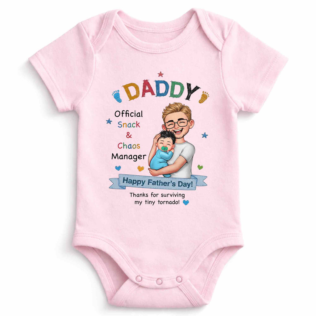 Personalized Baby Onesie Custom Name Gift for Dad Father's Day Baby Onesie GradoCreations