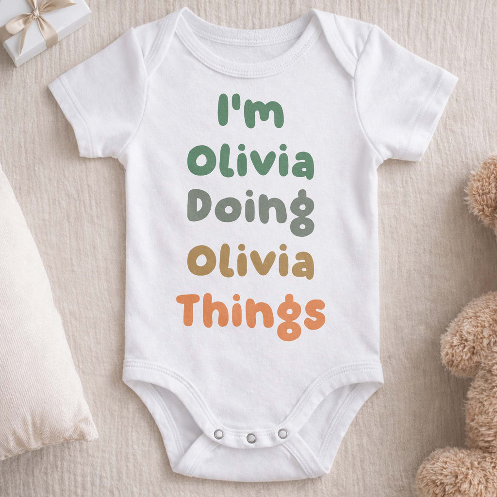 Personalized Custom Baby Onesie Soft Cotton Cute Gift