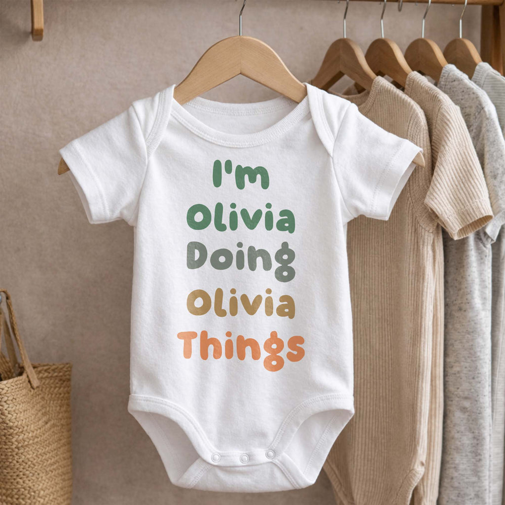 Personalized Custom Baby Onesie Soft Cotton Cute Gift