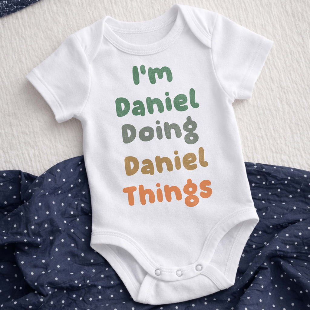 Personalized Custom Baby Onesie Soft Cotton Cute Gift