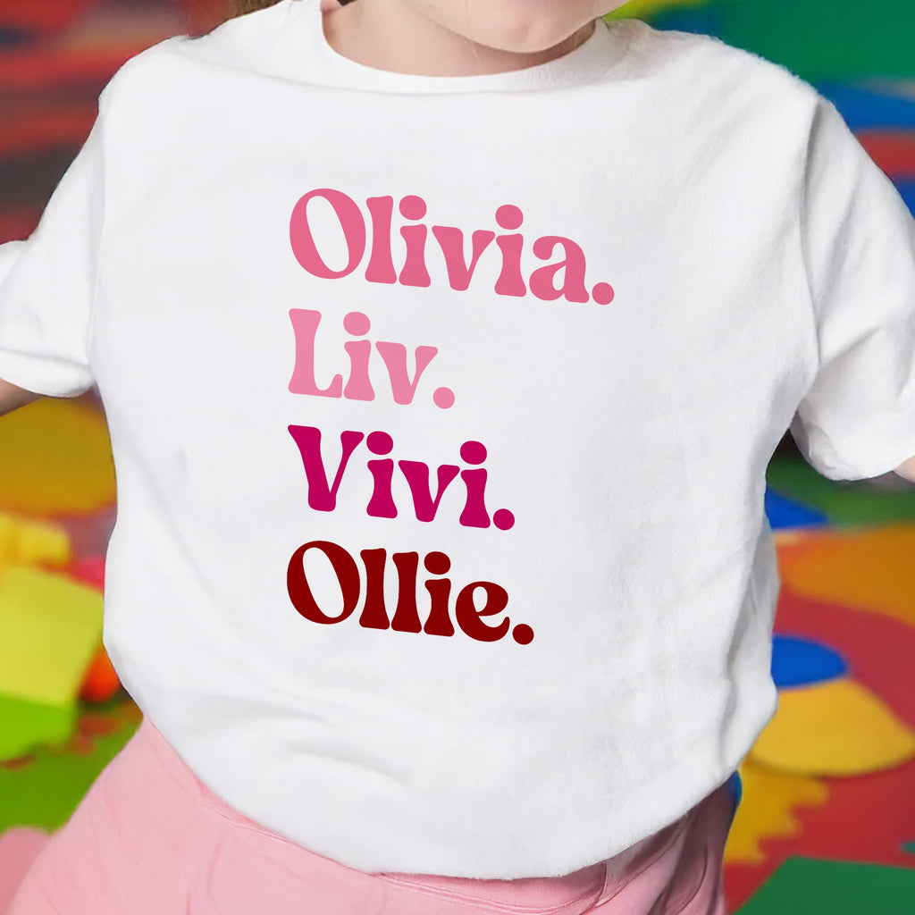 Personalized Youth T-Shirt Custom Names Blue Gradient Gift for Kids Youth T-Shirt GradoCreations
