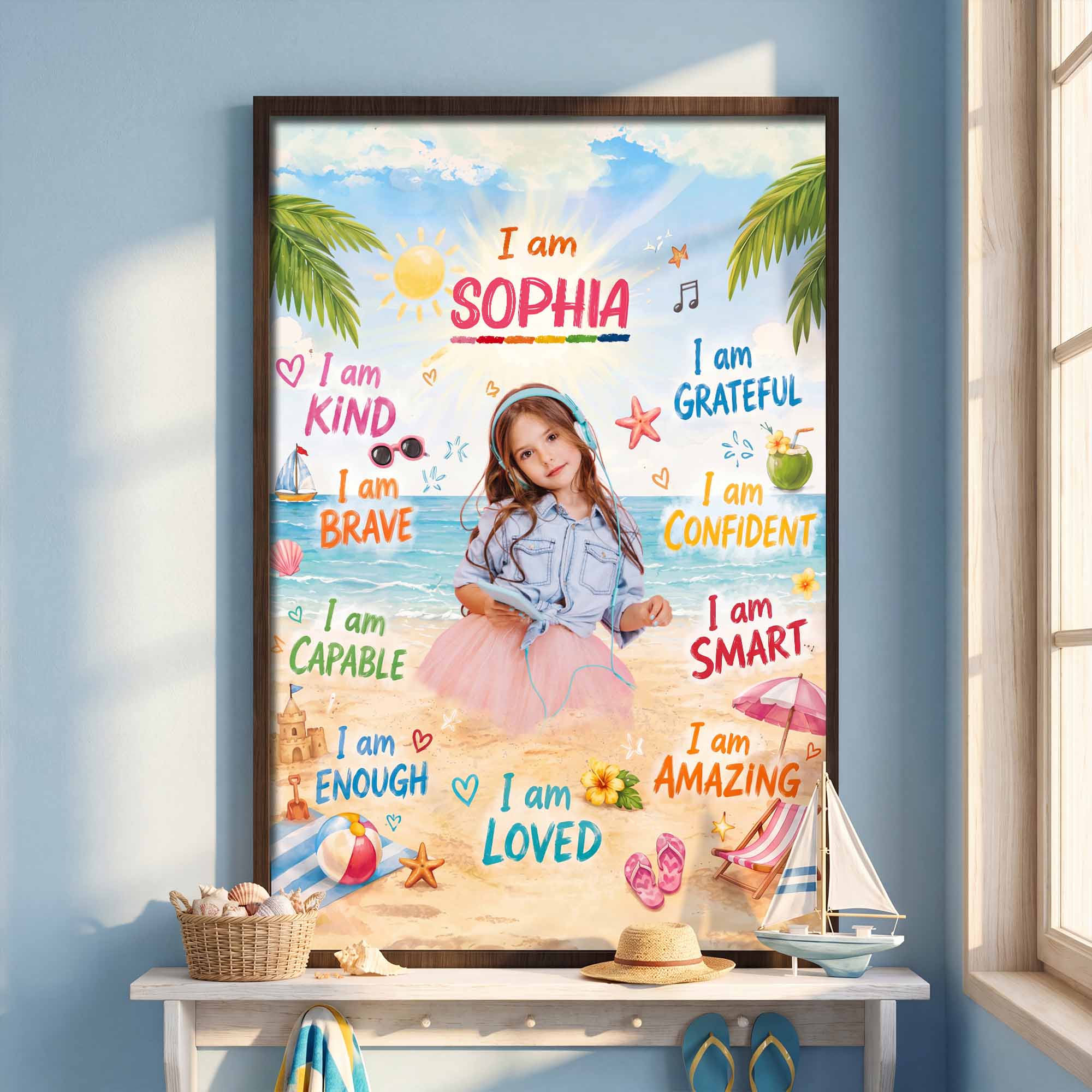 Personalized Kid Affirmation Vertical Poster Custom Gift Poster GradoCreations