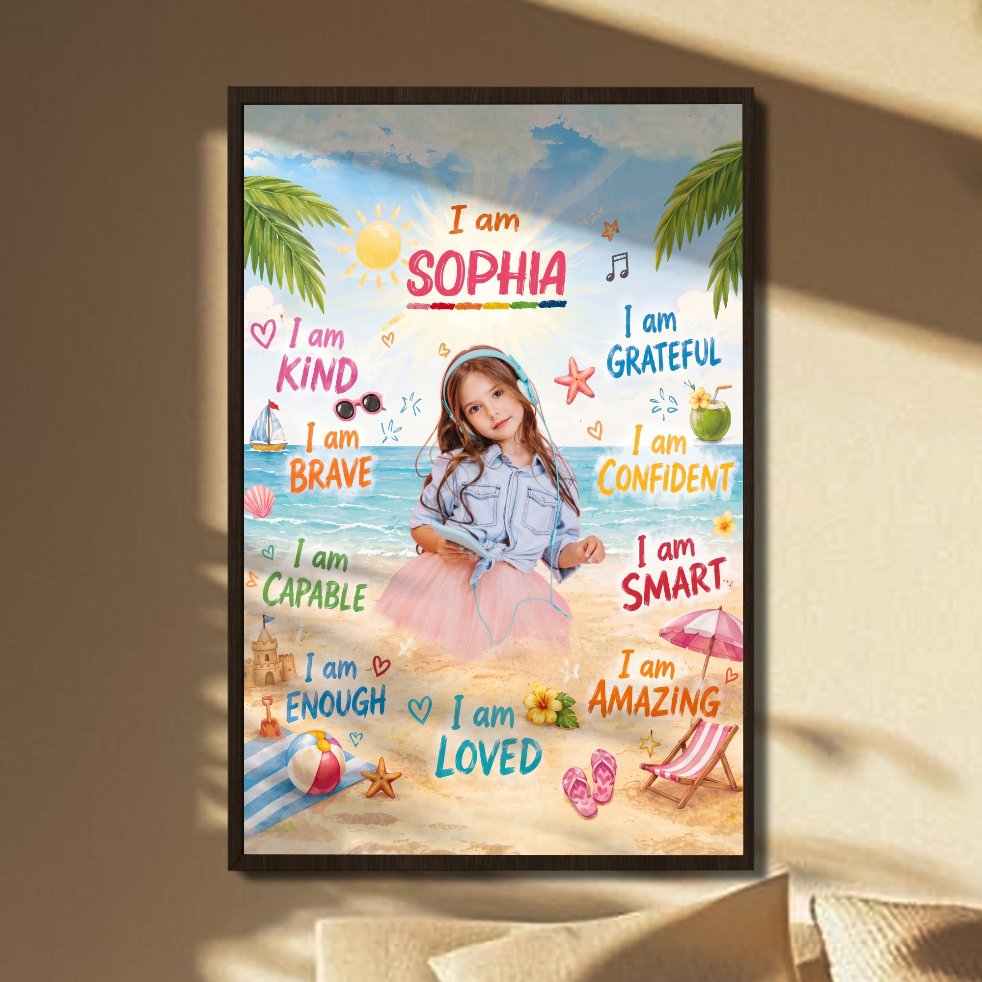Personalized Kid Affirmation Vertical Poster Custom Gift Poster GradoCreations