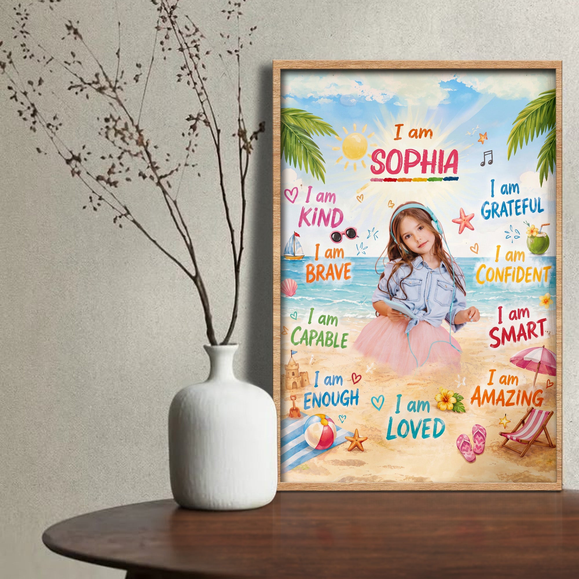 Personalized Kid Affirmation Vertical Poster Custom Gift Poster GradoCreations