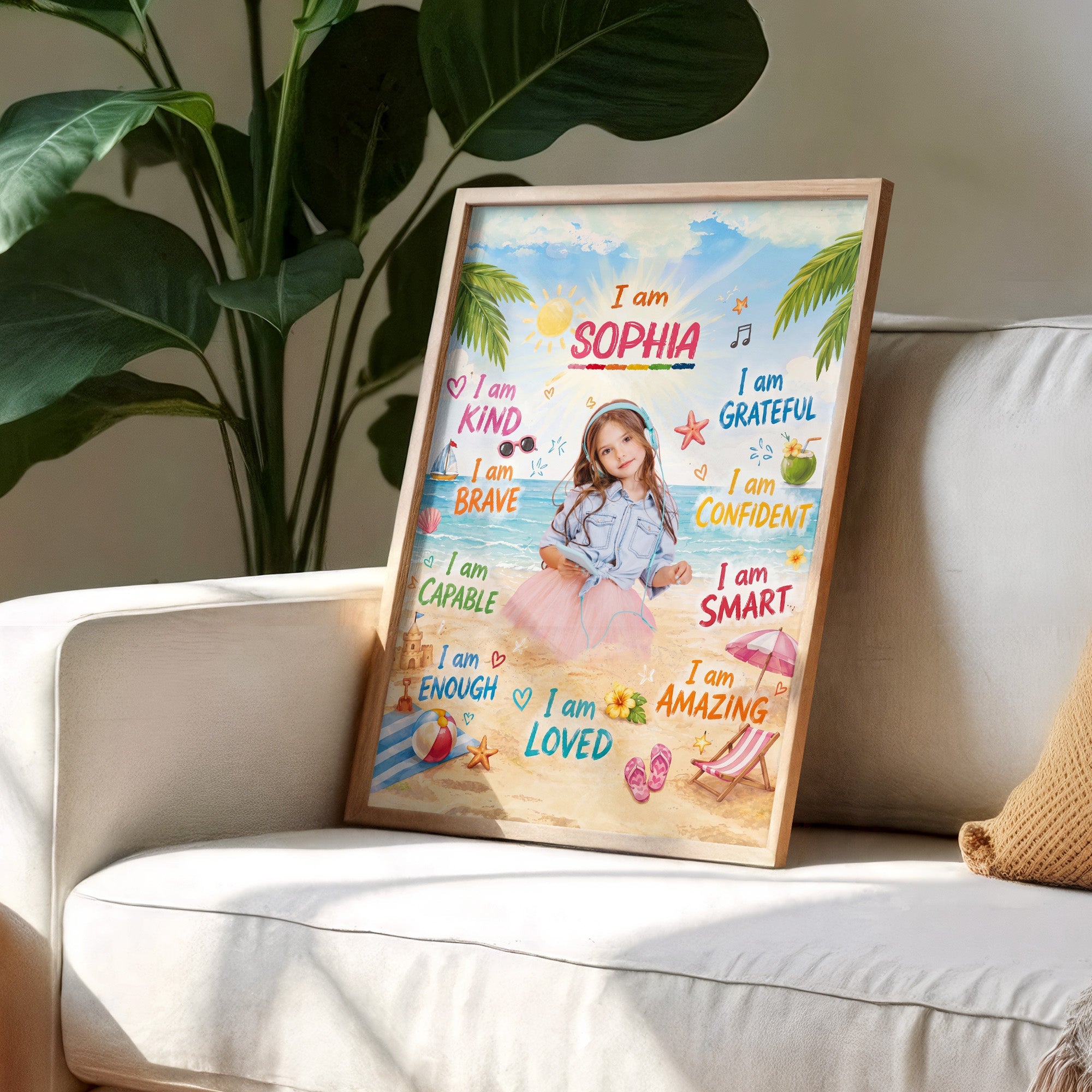 Personalized Kid Affirmation Vertical Poster Custom Gift Poster GradoCreations