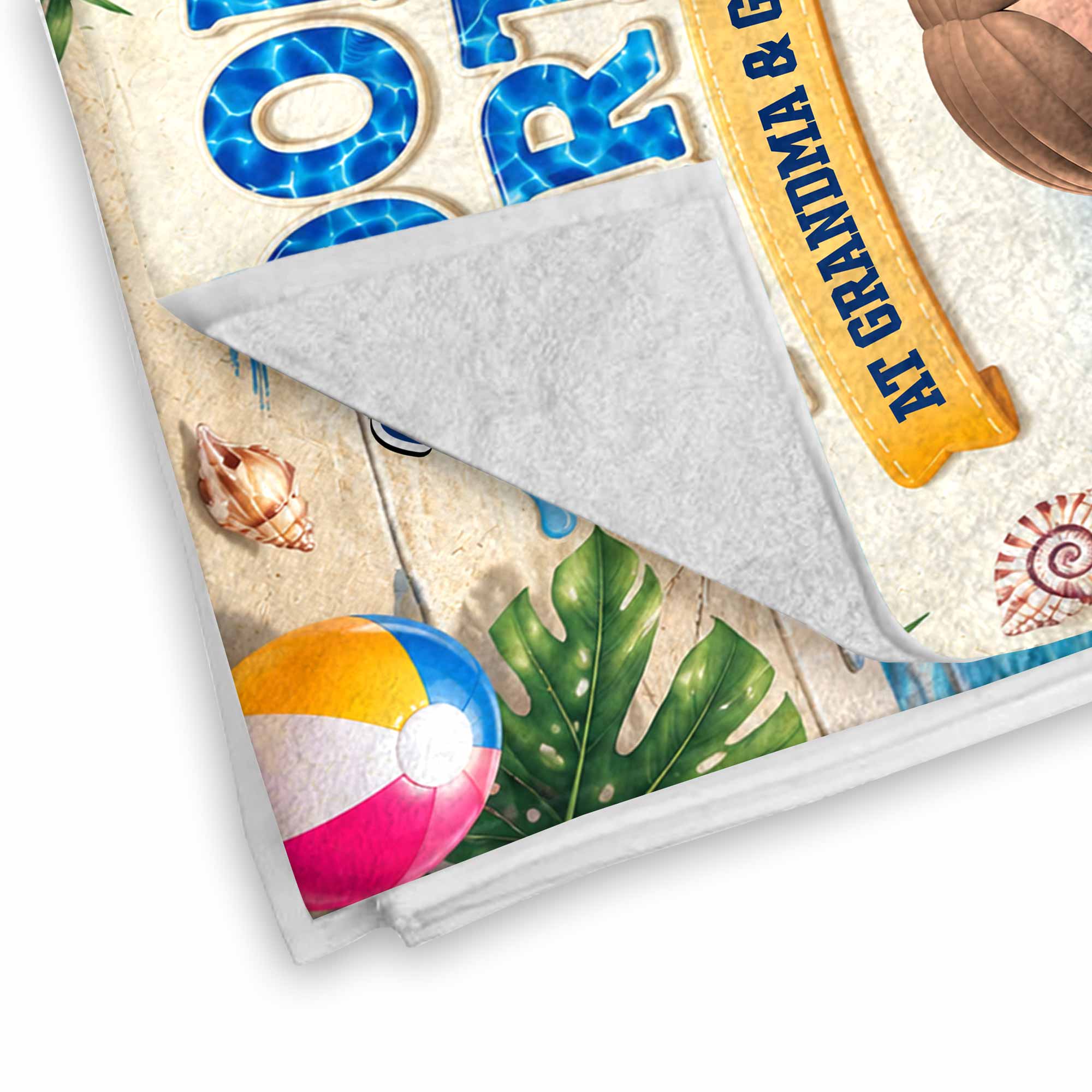 Personalized Microfiber Beach Towel Custom Name Summer Flowers Gift for Kids Beach Towels GradoCreations