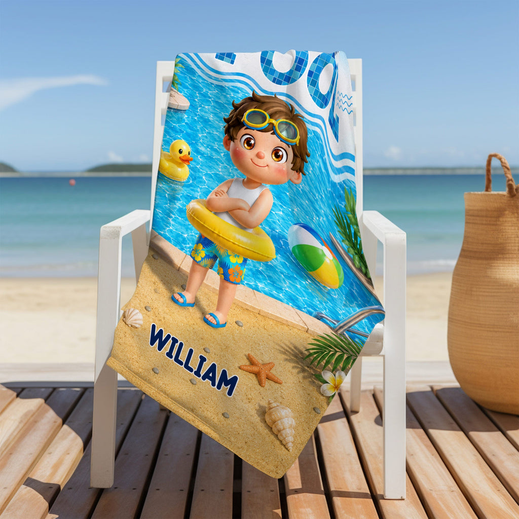 Personalized Microfiber Beach Towel Gift for Grandma & Grandpa's Pool Beach Towels GradoCreations