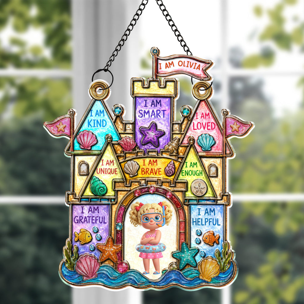 Personalized Affirmation Suncatcher Custom Name Gift for Kids Suncatcher GradoCreations