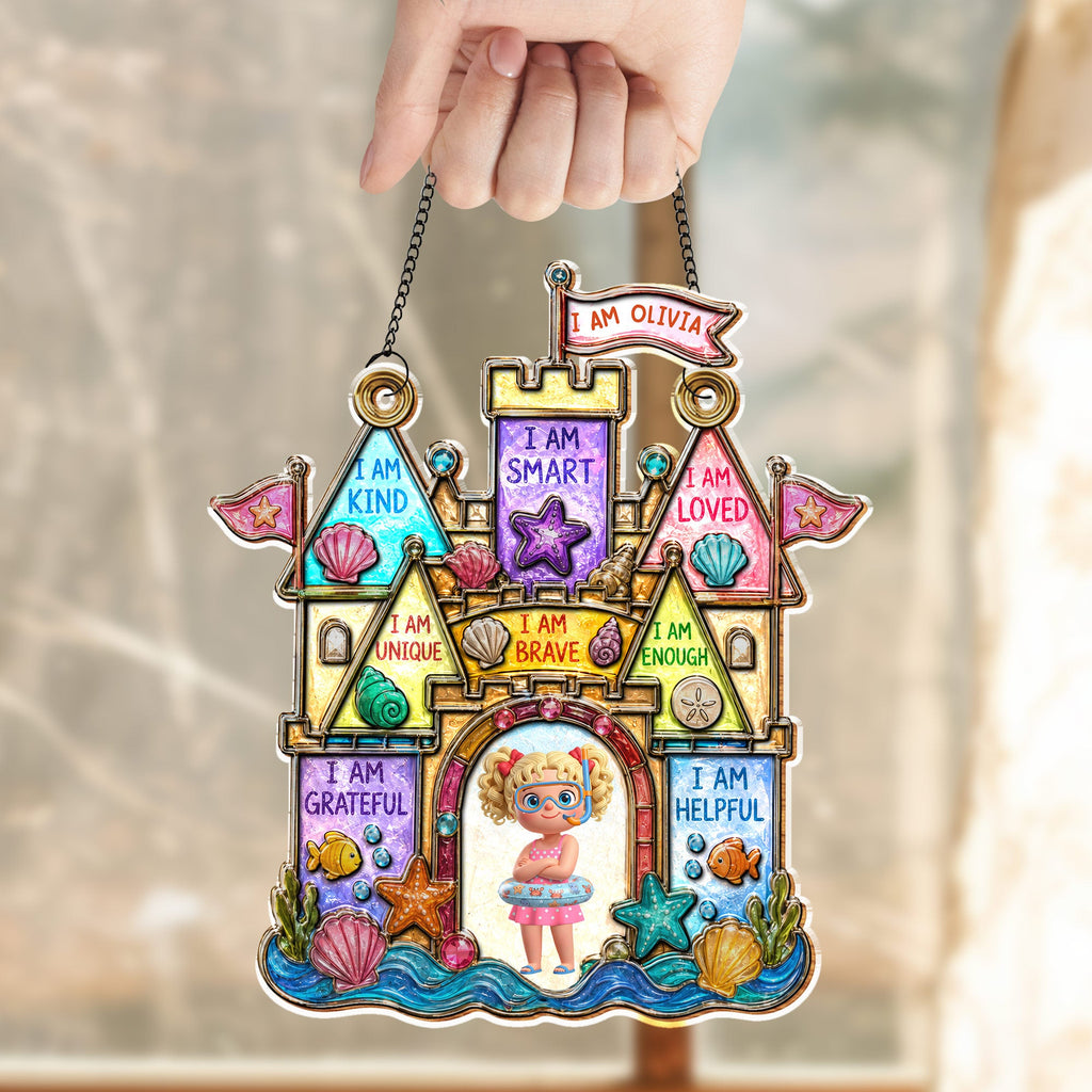 Personalized Affirmation Suncatcher Custom Name Gift for Kids Suncatcher GradoCreations