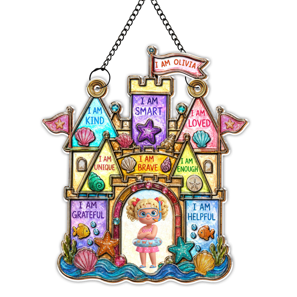 Personalized Affirmation Suncatcher Custom Name Gift for Kids Suncatcher GradoCreations