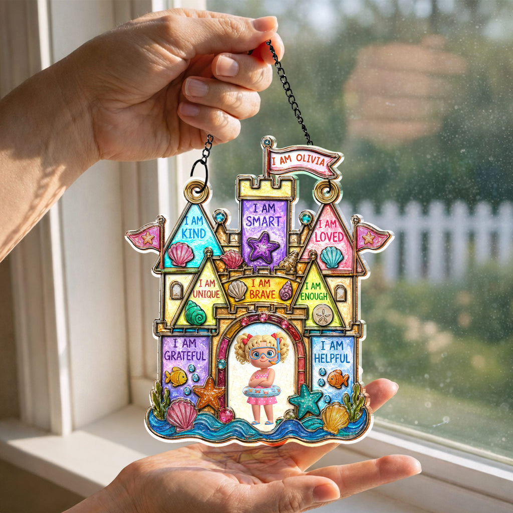 Personalized Affirmation Suncatcher Custom Name Gift for Kids Suncatcher GradoCreations