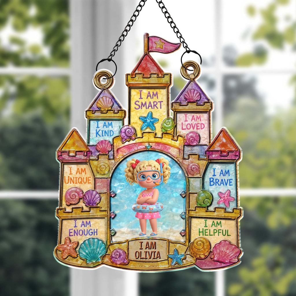 Personalized Affirmation Suncatcher Custom Name Gift for Kids Suncatcher GradoCreations